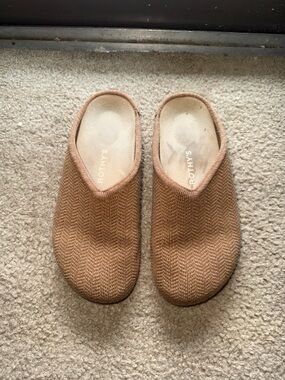 Rothy's herringbone Knit Slip-On Mules/slides in Tan